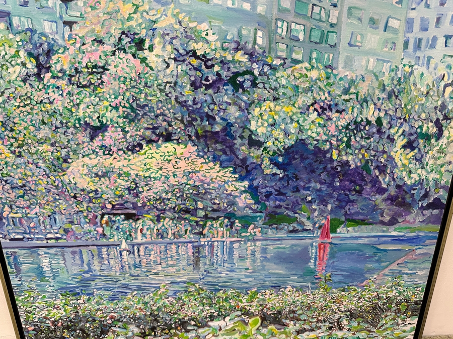 Just Added - Nancy Drosd (1918-2018, American) Original Landscape Painting On Canvas Titled 'Central Park (NYC)' 30 X 40 Appraised At $4,250 [Photo 3]