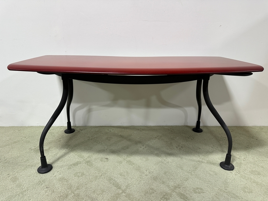 Just Added - Herman Miller Kiva Wing Table Designed By Eric Chan With Matching Herman Miller Adjustable Keyword Stand Desk Measures 60W (Not Including Wings) X 30D X 29H Estimate $2,000 [Photo 13]