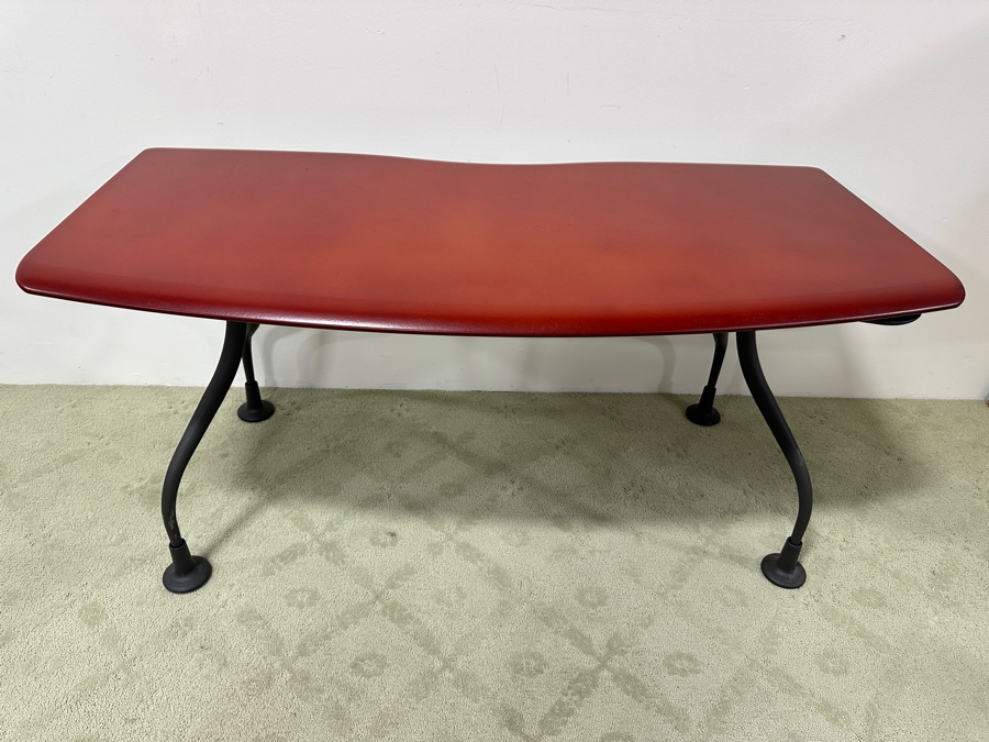 Just Added - Herman Miller Kiva Wing Table Designed By Eric Chan With Matching Herman Miller Adjustable Keyword Stand Desk Measures 60W (Not Including Wings) X 30D X 29H Estimate $2,000 [Photo 8]