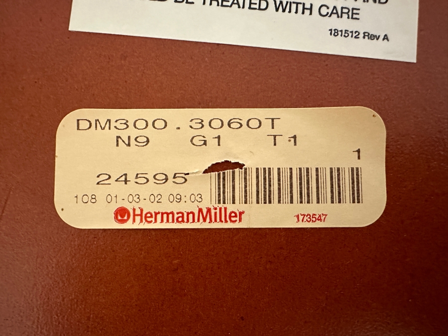 Just Added - Herman Miller Kiva Wing Table Designed By Eric Chan With Matching Herman Miller Adjustable Keyword Stand Desk Measures 60W (Not Including Wings) X 30D X 29H Estimate $2,000 [Photo 11]