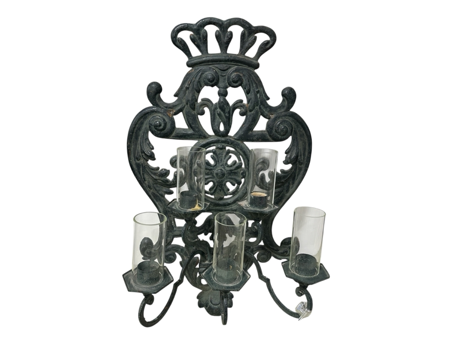 Just Added - Large Metal Five Arm Wall Sconce 31W X 51H X 17.5D