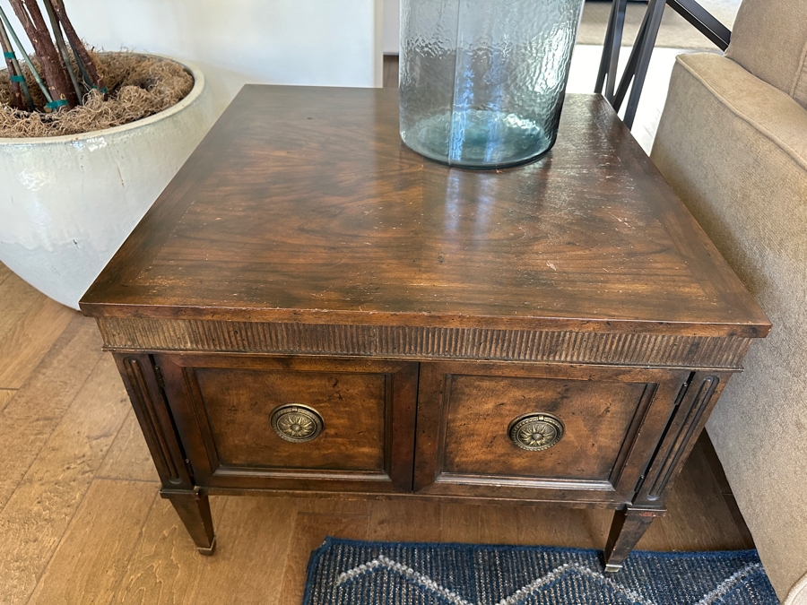 Just Added - Pair Of Baker Furniture Side Tables Cabinets 28W X 28D X 21H [Photo 5]