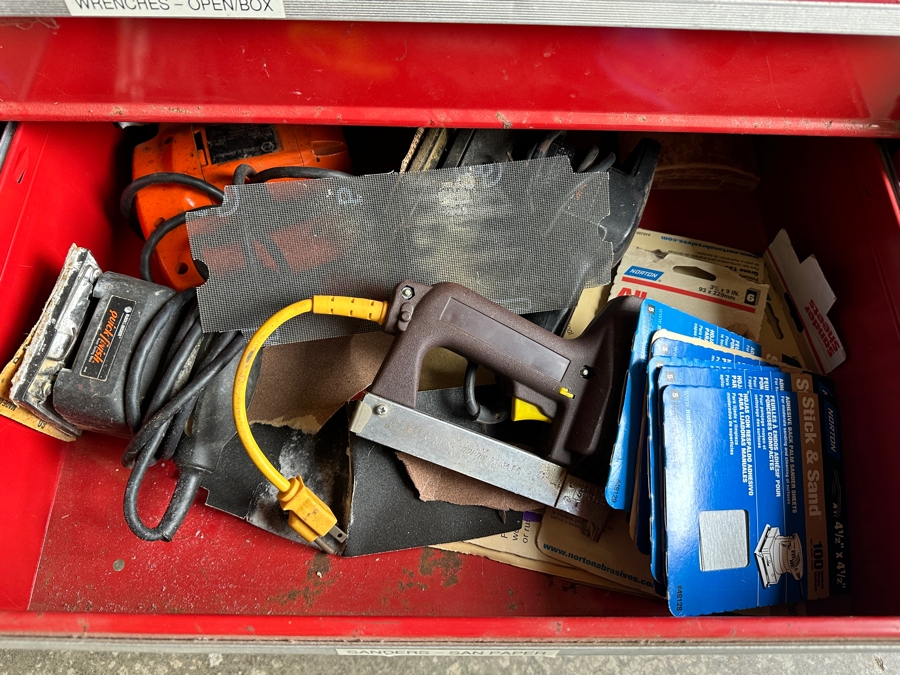 Just Added - Rolling Metal Toolbox Filled With Various Tools - See Photos [Photo 14]