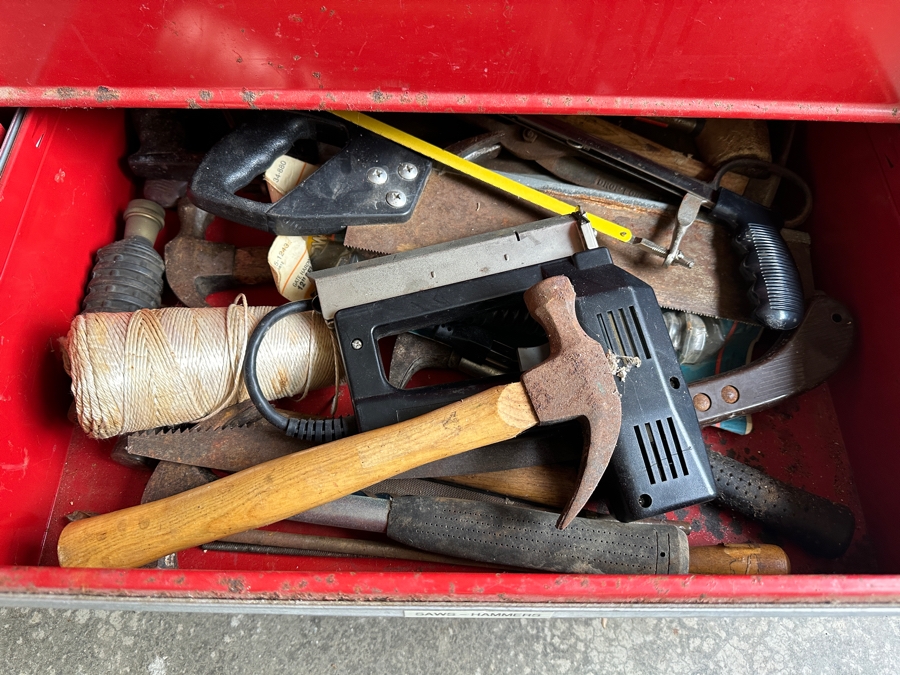 Just Added - Rolling Metal Toolbox Filled With Various Tools - See Photos [Photo 15]