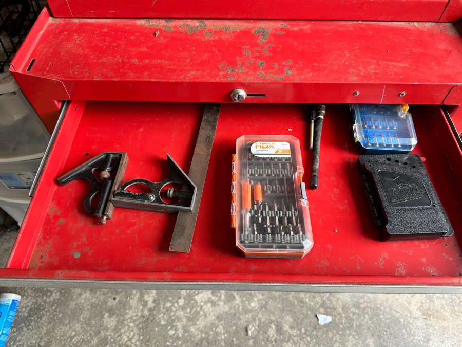 Just Added - Rolling Metal Toolbox Filled With Various Tools - See Photos [Photo 11]