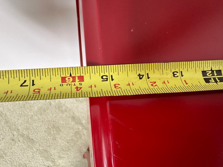 Just Added - Barbara Barry For Baker Furniture Nesting Tables Painted Red 15.5W X 13D X 28H [Photo 5]