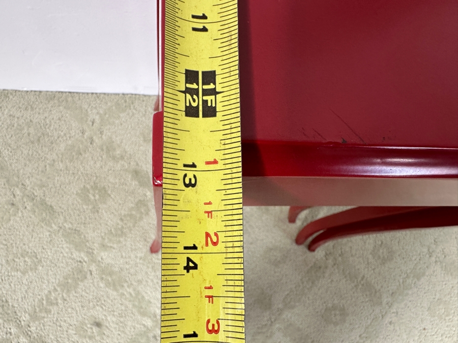 Just Added - Barbara Barry For Baker Furniture Nesting Tables Painted Red 15.5W X 13D X 28H [Photo 6]