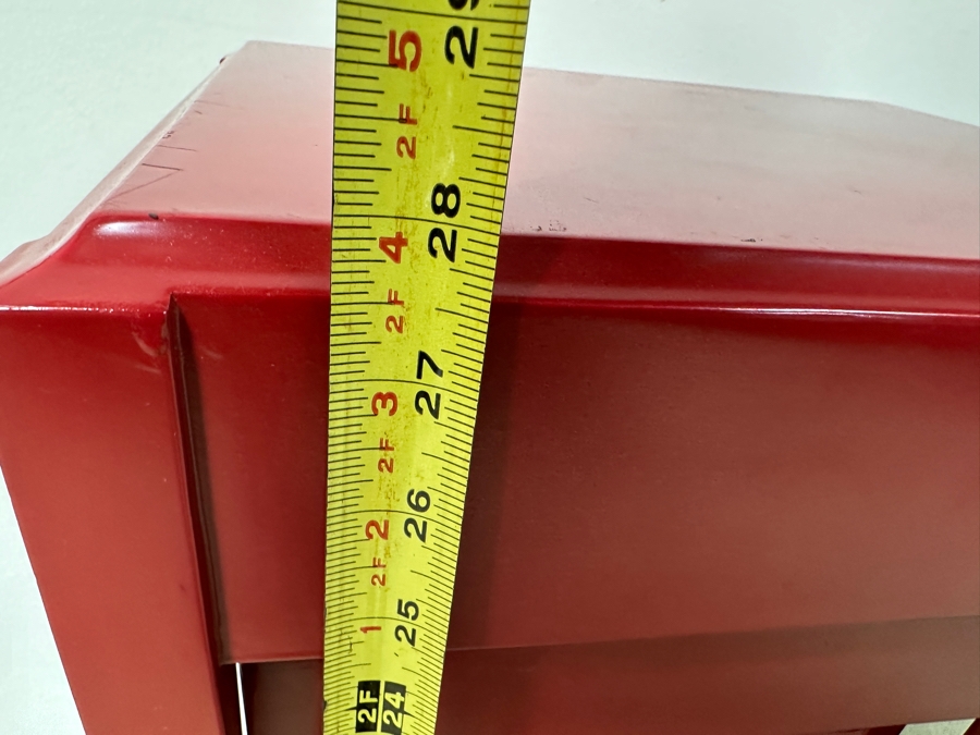 Just Added - Barbara Barry For Baker Furniture Nesting Tables Painted Red 15.5W X 13D X 28H [Photo 7]