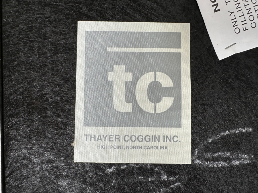 Just Added - (3) Thayer Coggin Upholstered Ottomans Side Chairs With Brushed Metal Feet 25W X 25D X 18H [Photo 7]