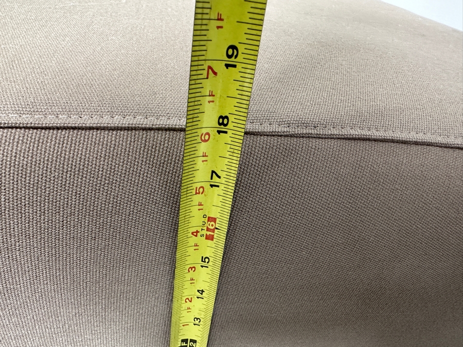 Just Added - (3) Thayer Coggin Upholstered Ottomans Side Chairs With Brushed Metal Feet 25W X 25D X 18H [Photo 14]