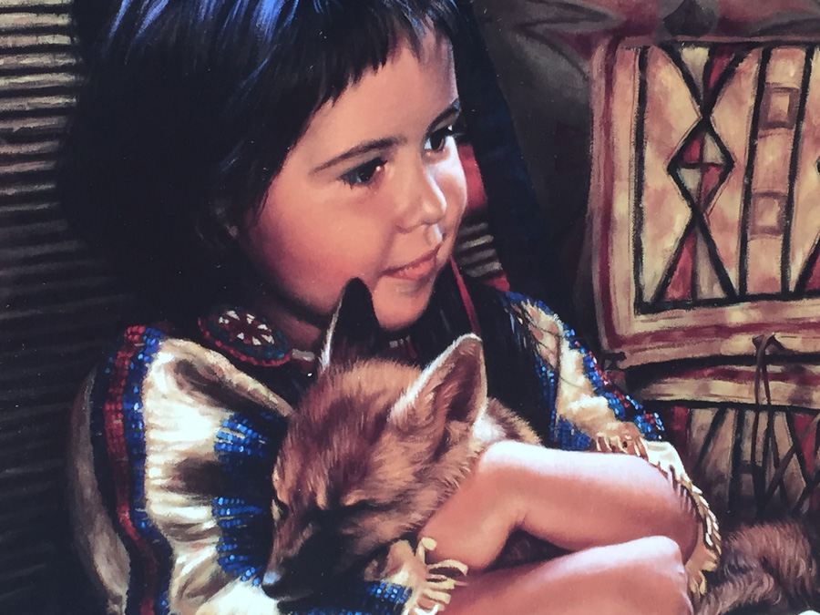 Native American Print Signed and Numbered by Artist Titled Teepee Tender 18 X 21 [Photo 6]