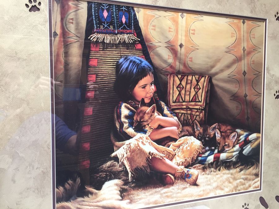 Native American Print Signed and Numbered by Artist Titled Teepee Tender 18 X 21 [Photo 4]