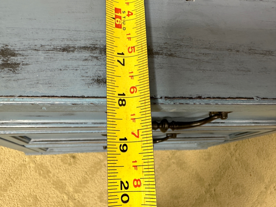 Just Added - Stanley Furniture 3-Drawer Nightstand Painted Blue 28.5W X 18.5D X 29.5H [Photo 8]