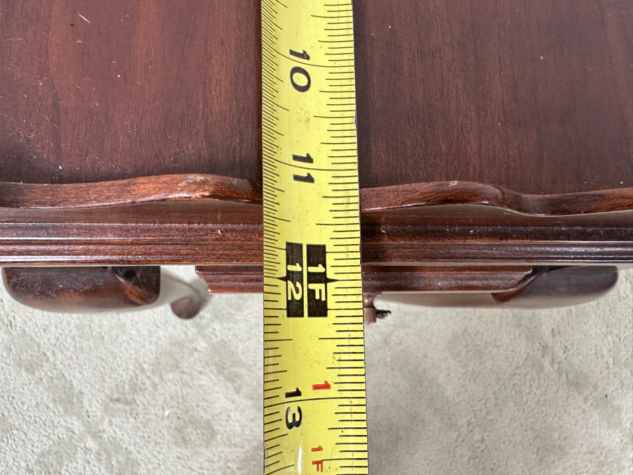 Just Added - Harden Queen Anne Wooden Single Pull Out Drawer Wine Tea Table 12W X 12D X 26H [Photo 9]