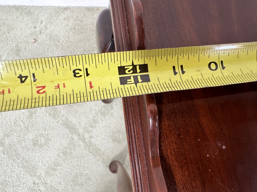 Just Added - Harden Queen Anne Wooden Single Pull Out Drawer Wine Tea Table 12W X 12D X 26H [Photo 8]