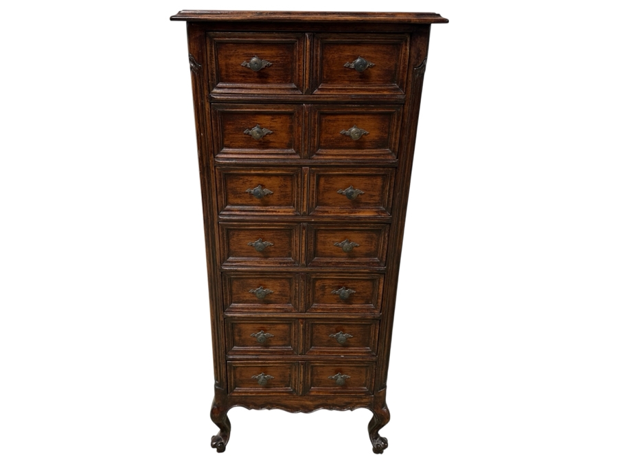 Just Added - Vintage Wooden 7-Drawer Chest Of Drawers Lingerie Chest 48W X 12D X 41.5H