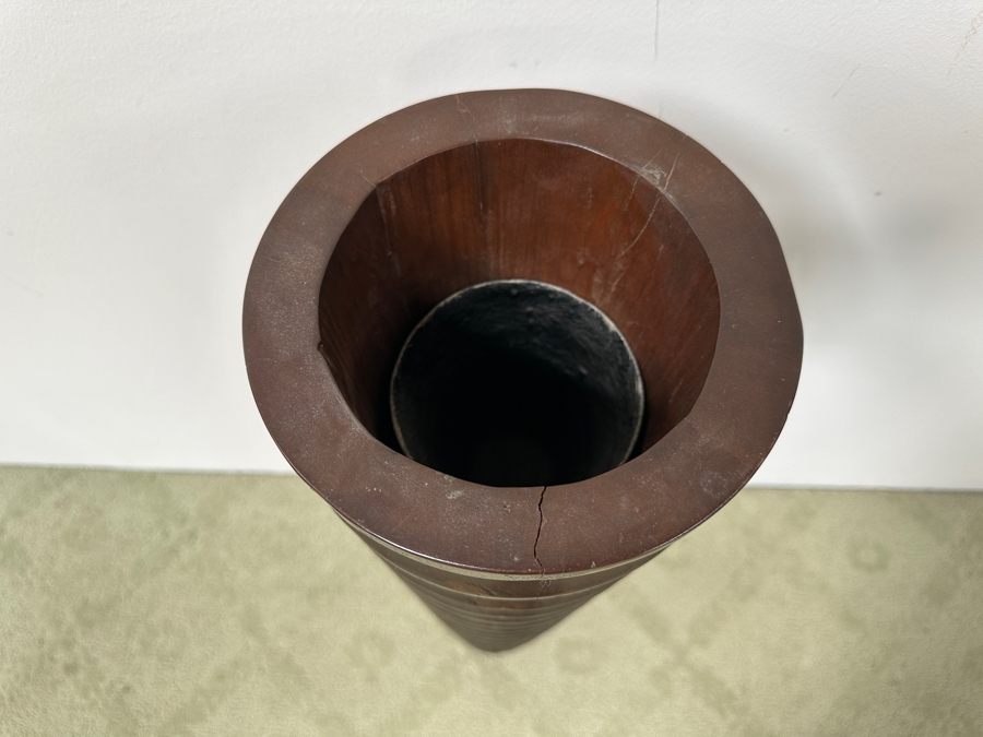 Just Added - Turned Wooden Floor Vase 36H [Photo 8]