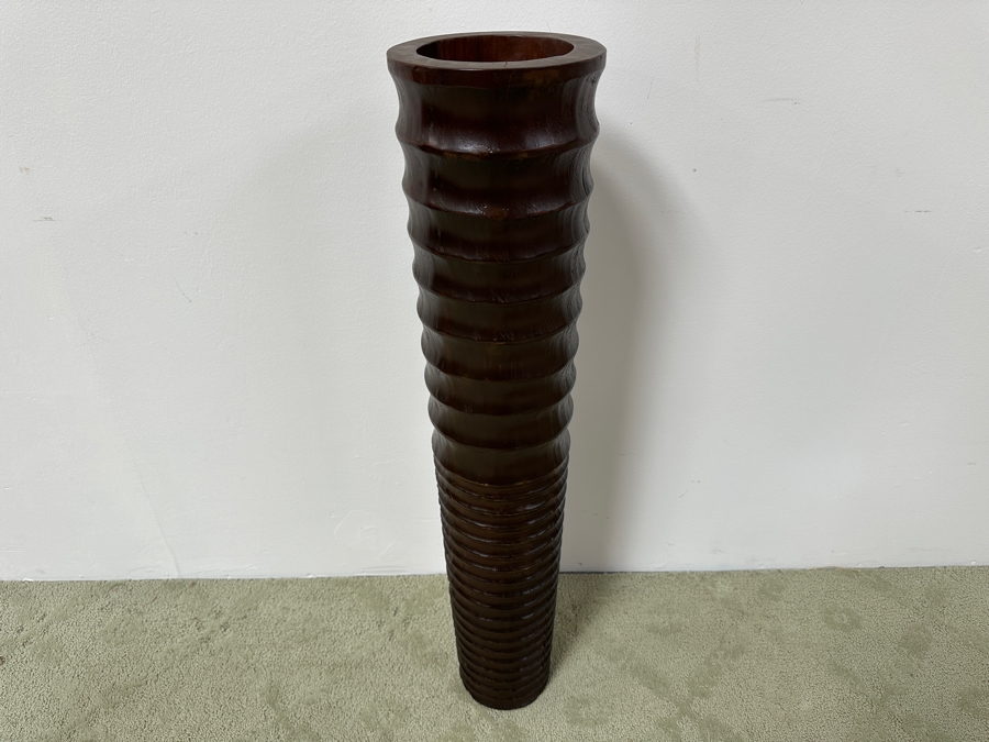 Just Added - Turned Wooden Floor Vase 36H [Photo 9]