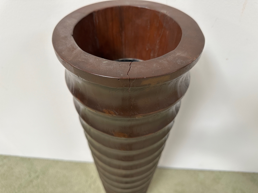 Just Added - Turned Wooden Floor Vase 36H [Photo 7]