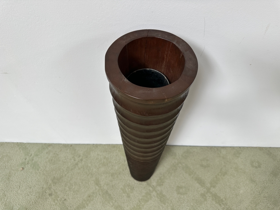 Just Added - Turned Wooden Floor Vase 36H [Photo 4]