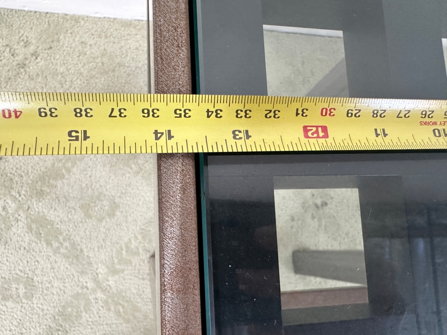 Just Added - Handmade Heavy Brushed Metal Architectural Side Table With Wooden / Glass Top Insert Designer Unknown 14W X 14D X 22.5H [Photo 7]