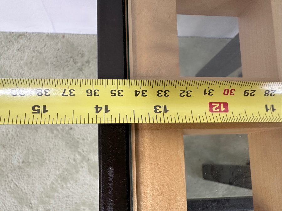 Just Added - Pair Of Handmade Heavy Metal Architectural Side Tables With Wooden / Glass Top Insert Designer Unknown 14W X 14D X 22.5H [Photo 8]