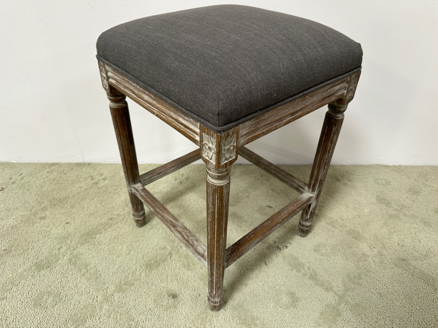 Just Added - Upholstered Wooden Stool 16W X 16D X 25H [Photo 3]