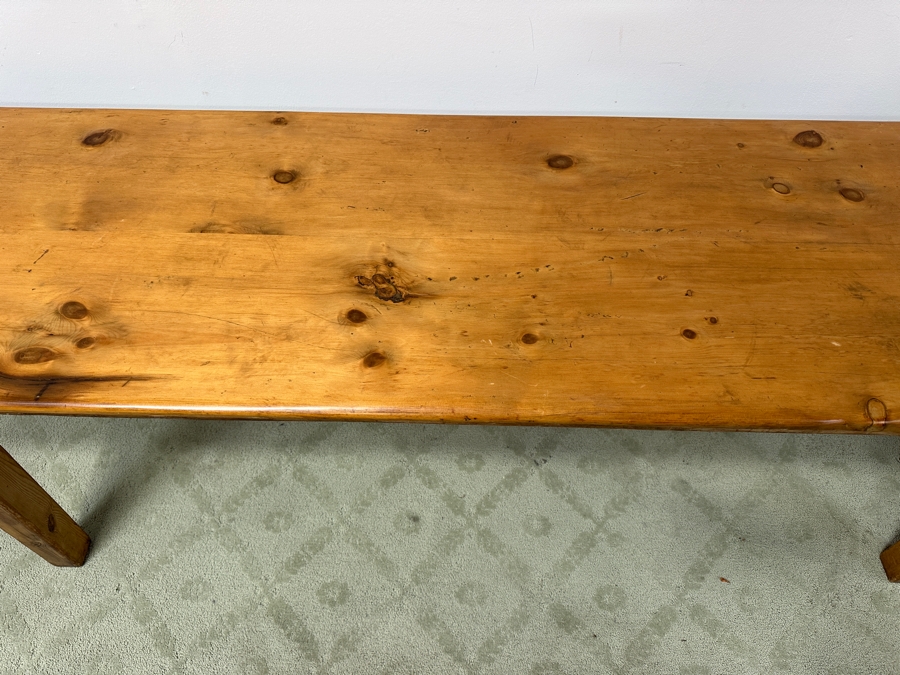 Just Added - Antique Pine Farm Dining Table 100'W X 26'D X 30'H [Photo 7]