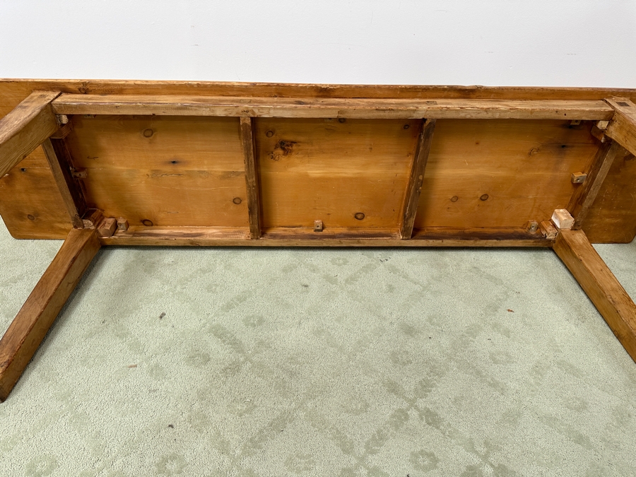 Just Added - Antique Pine Farm Dining Table 100'W X 26'D X 30'H [Photo 10]