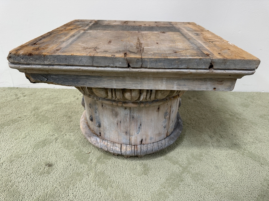 Just Added - Vintage Wooden Architectural Stand 21W X 21D X 16H [Photo 2]