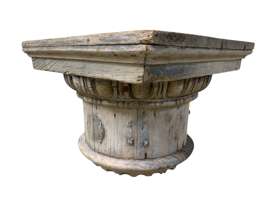 Just Added - Vintage Wooden Architectural Stand 21W X 21D X 16H