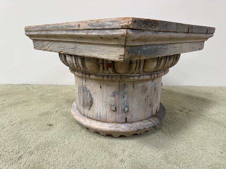 Just Added - Vintage Wooden Architectural Stand 21W X 21D X 16H [Photo 5]