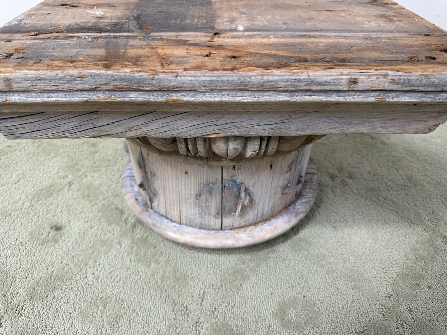 Just Added - Vintage Wooden Architectural Stand 21W X 21D X 16H [Photo 6]