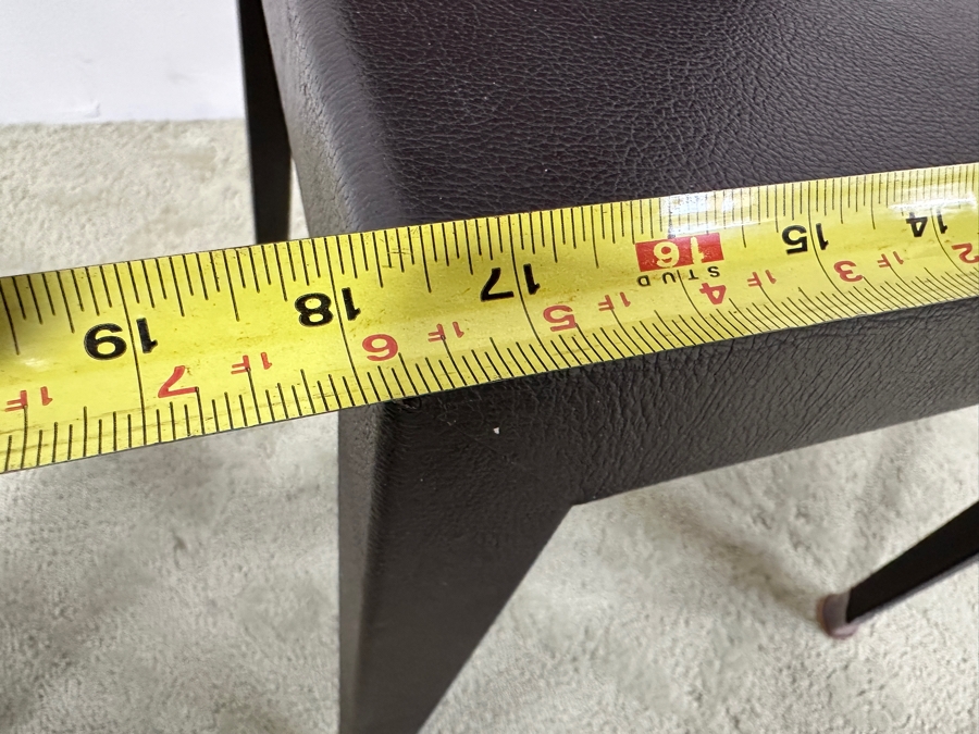 Just Added - Set Of Four Leather Wrapped Dining Chairs 18W X 17D X 34H [Photo 9]