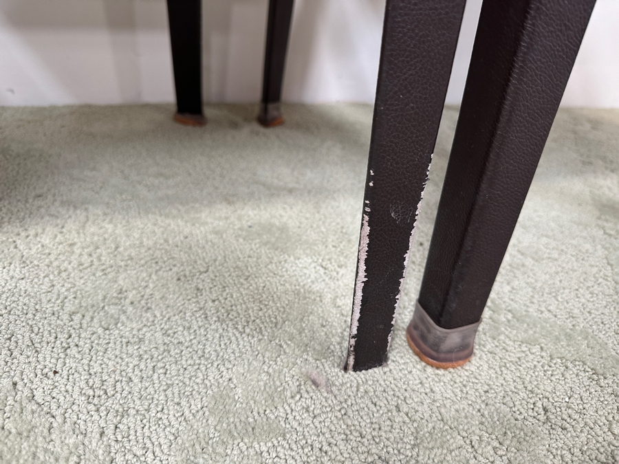 Just Added - Set Of Four Leather Wrapped Dining Chairs 18W X 17D X 34H [Photo 6]