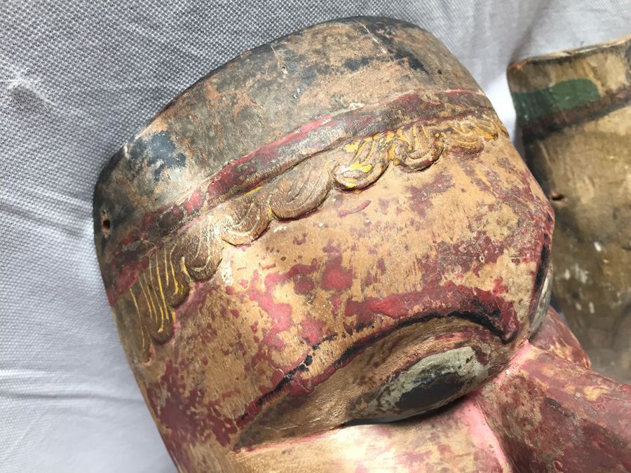 Pair of Vintage Bali Masks [Photo 8]