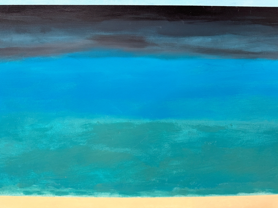 John Alessio (1969-2024, American) Original Seascape Oil Painting On Canvas 60' X 48' [Photo 3]