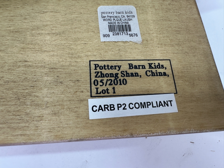 Just Added - (3) Pottery Barn Kids Wooden Word Plaques [Photo 6]