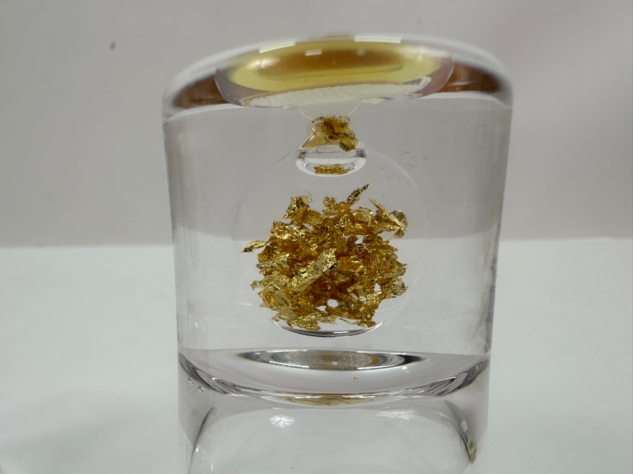 Just Added - Pair Of 24k Gold Foil Crystal Shot Glasses 3'H [Photo 5]