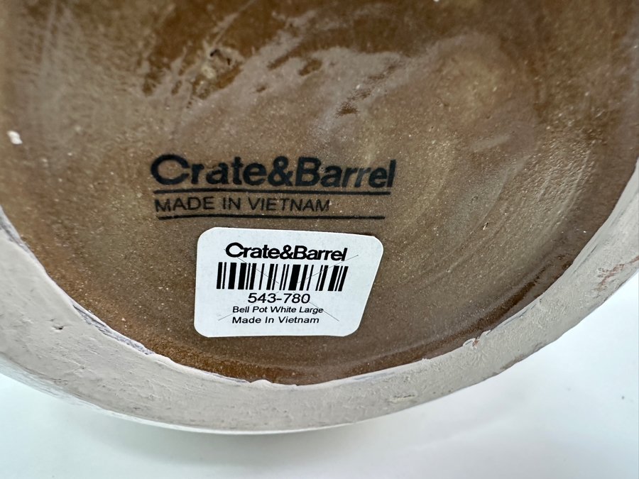 Just Added - (4) Crate & Barrel Bell Pots White & Grey 5.5'H & 7'H [Photo 5]