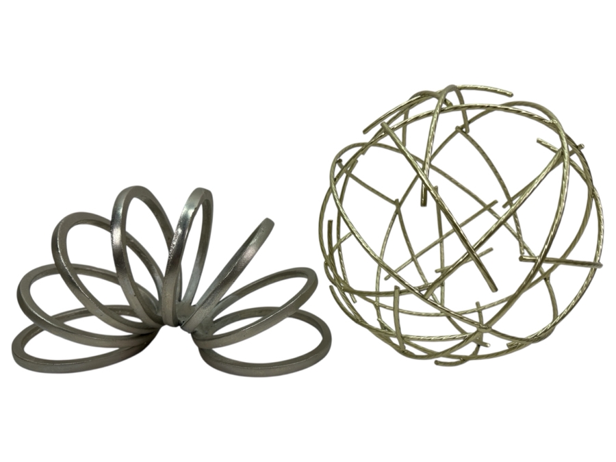 Just Added - Pair Of Decorative Metal Sculptures