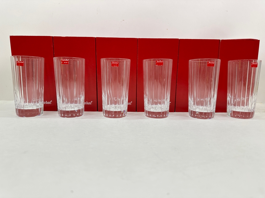 Just Added - (6) New Baccarat Crystal Harmonie Highball Glasses With Boxes 5.5'H - Replacements Value $1,080 [Photo 2]