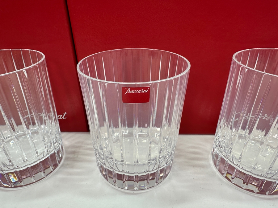 Just Added - (6) New Baccarat Crystal Harmonie Double Old Fashioned Glasses With Boxes 4 1/8'H - Replacements Value $2,100 [Photo 4]