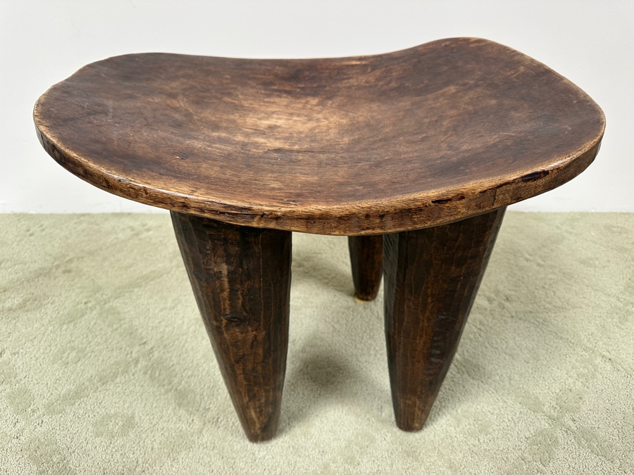 Just Added - Large Vintage Hand Carved One-Piece African Senufo Stool 25'W X 22.5'D X 22'H Estimate $1,000 [Photo 2]