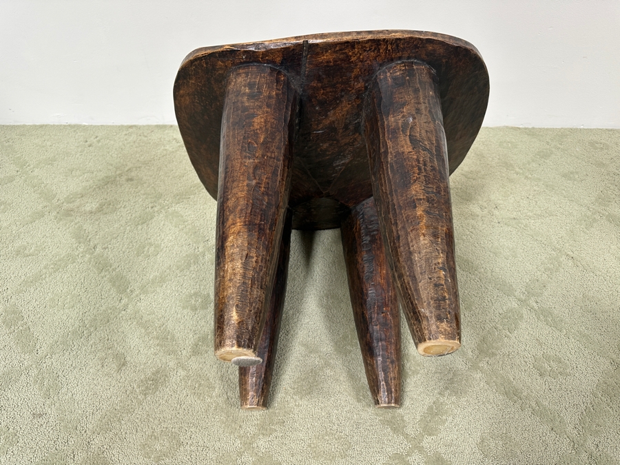 Just Added - Large Vintage Hand Carved One-Piece African Senufo Stool 25'W X 22.5'D X 22'H Estimate $1,000 [Photo 8]