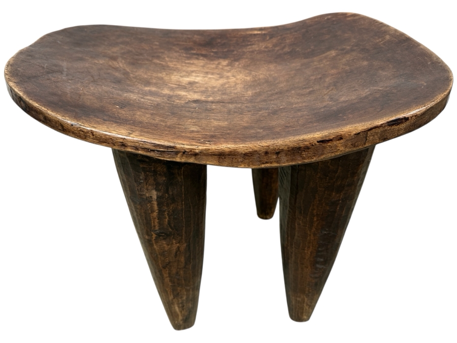 Just Added - Large Vintage Hand Carved One-Piece African Senufo Stool 25'W X 22.5'D X 22'H Estimate $1,000