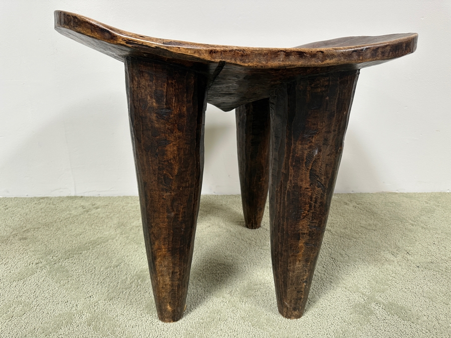 Just Added - Large Vintage Hand Carved One-Piece African Senufo Stool 25'W X 22.5'D X 22'H Estimate $1,000 [Photo 7]