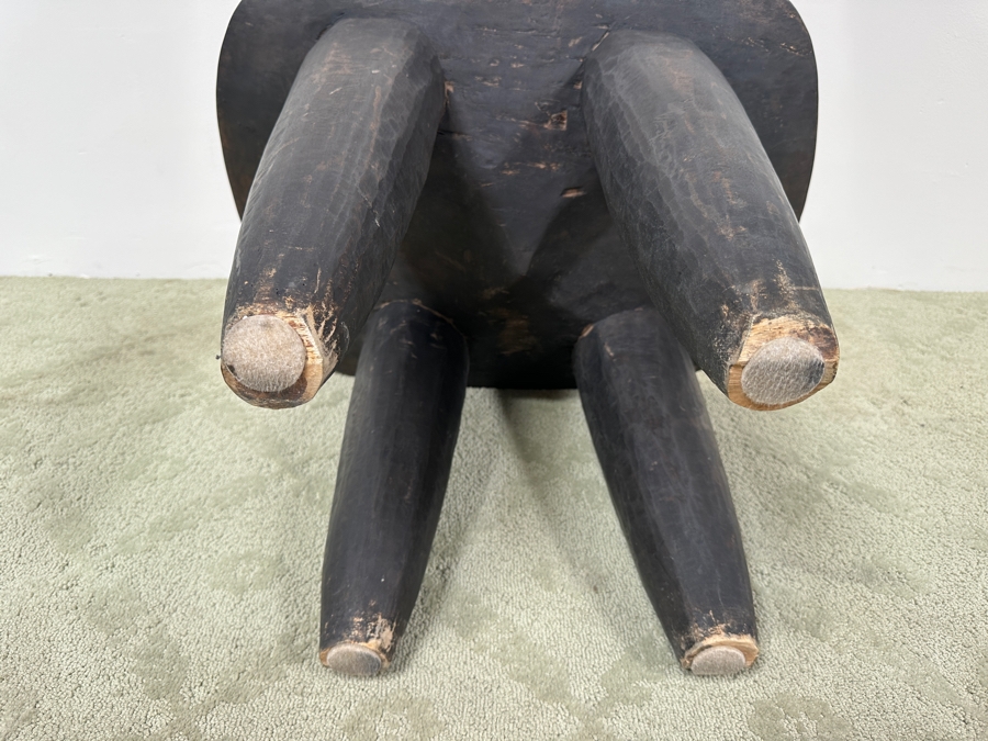 Just Added - Large Vintage Hand Carved One-Piece African Senufo Stool 26.5'W X 20.5'D X 20'H Estimate $1,000 [Photo 9]