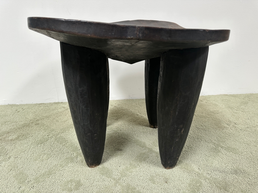 Just Added - Large Vintage Hand Carved One-Piece African Senufo Stool 26.5'W X 20.5'D X 20'H Estimate $1,000 [Photo 6]