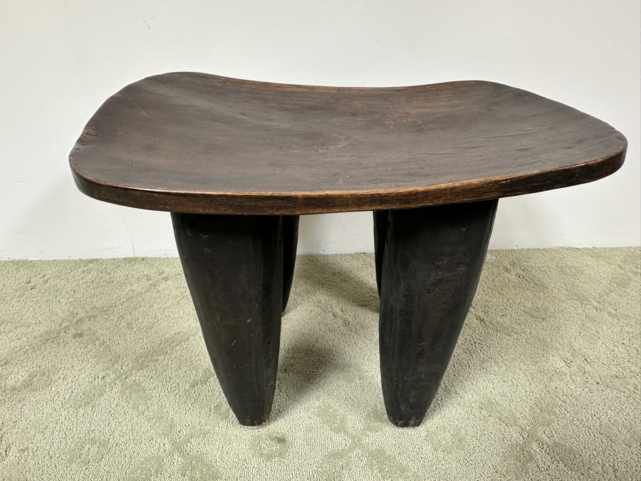 Just Added - Large Vintage Hand Carved One-Piece African Senufo Stool 26.5'W X 20.5'D X 20'H Estimate $1,000 [Photo 7]